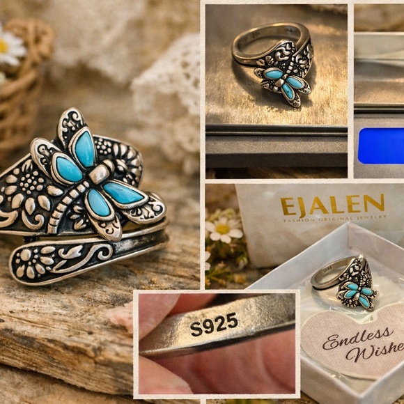 π¦π EJALEN Turquoise Dragonfly Ring ππ¦ - Picture 10 of 12